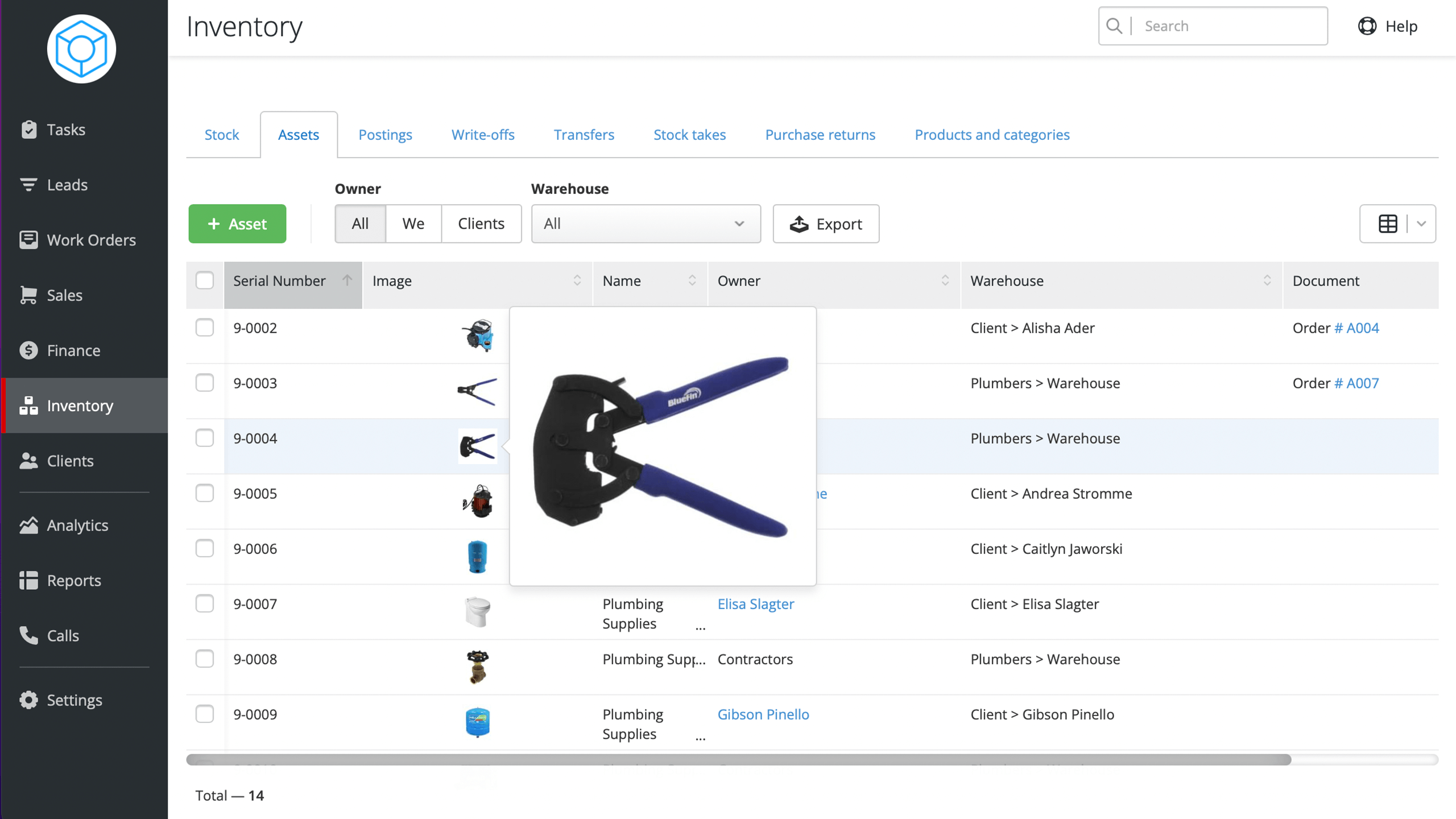 Plumbing company software